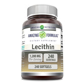 Amazing Nutrition Lecithin 1200 mg softgel bottle for easy daily use.