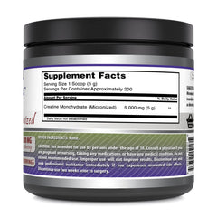 Amazing Nutrition creatine monohydrate powder scoop enables precise serving for consistent results.