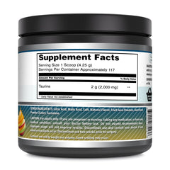 Amazing Nutrition Taurine powder scoop close-up for convenient serving.
