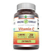 Amazing Nutrition Vitamin C 1000 mg tablets in bottle for daily supplementation.