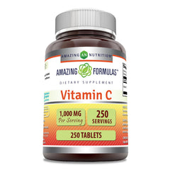 Amazing Nutrition Vitamin C 1000 mg tablets in bottle for daily supplementation.