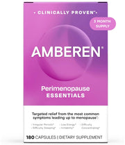 Amberen Perimenopause bottle front showing a drug-free balance option