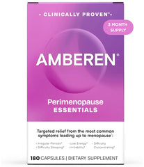 Amberen Perimenopause bottle front showing a drug-free balance option