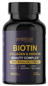 Ambition Exclusive Wear Beauty Complex bottle for daily hair, skin, and nails nourishment.
