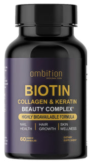 Ambition Exclusive Wear Beauty Complex bottle for daily hair, skin, and nails nourishment.
