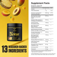 Ambrosia Nektar bottle and label emphasize quality and third-party testing.