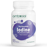 Ambrosial Iodine 5000mcg bottle front view for easy daily supplementation.