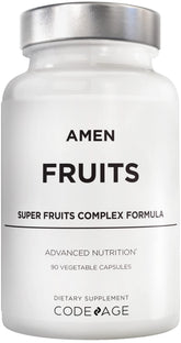 Amen Fruits 90Caps bottle front showing vegan multivitamin benefits