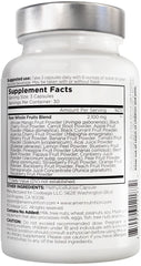 Amen Fruits bottle pour action showcases easy daily capsule for consistent nutrition