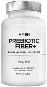 Amen Prebiotic Fiber bottle with capsules for daily fiber support
