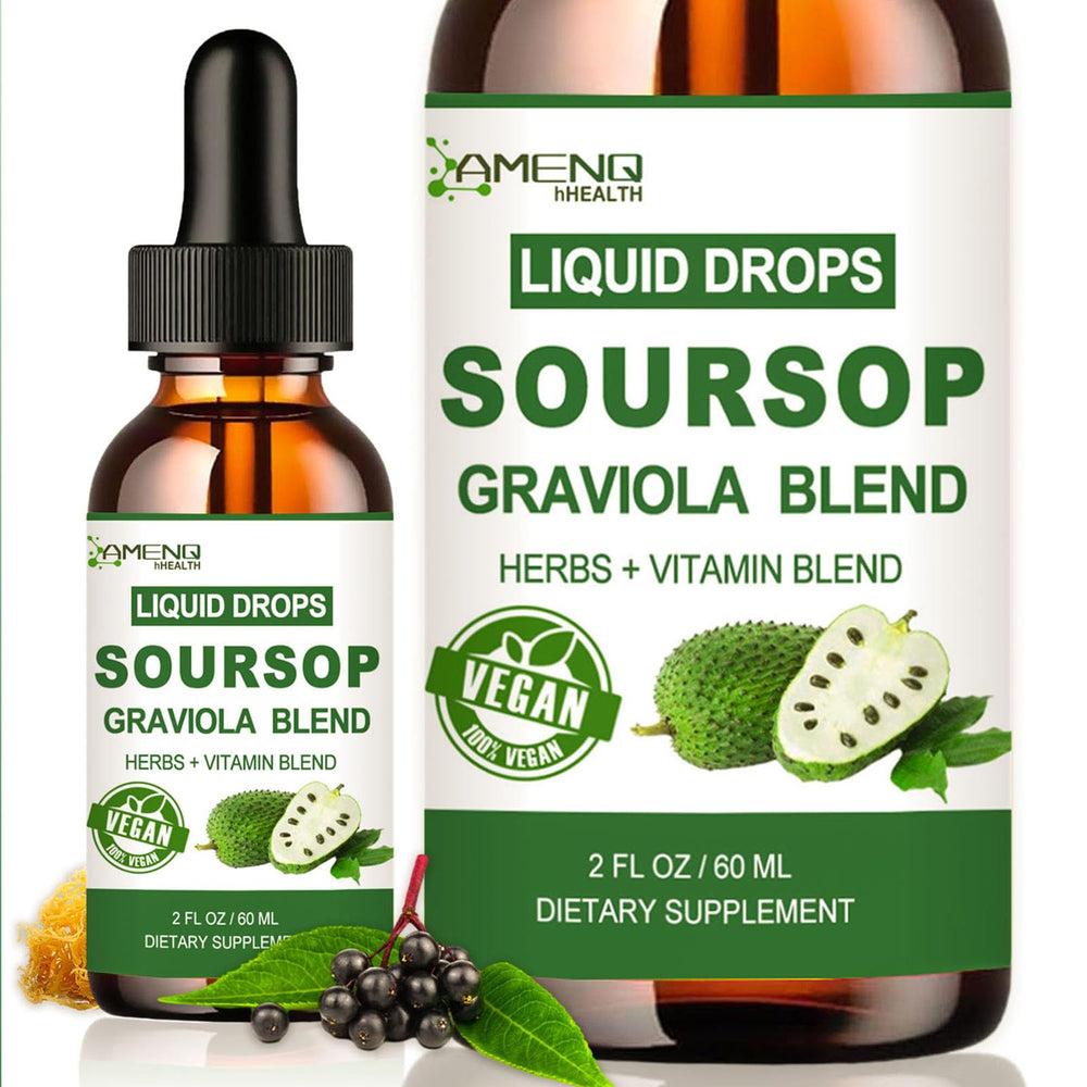 AMENQ hHEALTH Soursop Graviola drops bottle for convenient daily wellness