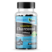 America Medic & Science Charconut bottle pour for easy dosing and digestive support.
