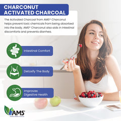 Charconut in daily routine on counter for digestive comfort.