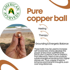 American Ayurveda copper ball energy conductor aids mindful energy flow
