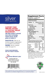 American Biotech Labs orange flavor lozenges with vitamin C label closeup for citrus boost