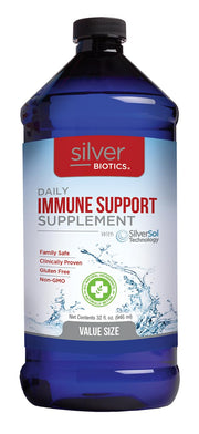 American Biotech Labs Silver Biotics bottle with pour spout for daily use.