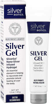 Gel SilverSol de American Biotech Labs en botella, absorción rápida y suave.