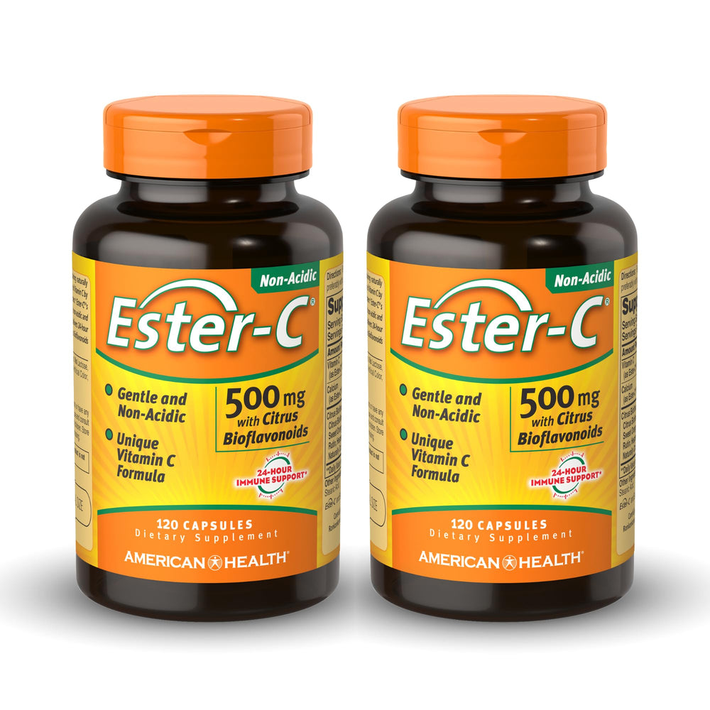 American Health Ester-C 500 mg bottle with citrus bioflavonoids for daily immune support