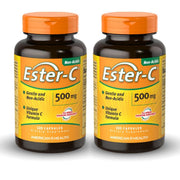 American Health Ester-C bottle-front view promoting all-day immune support with 120 capsules