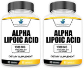 American Standard Alpha Lipoic Acid 1300mg bottle in a two-pack for daily use