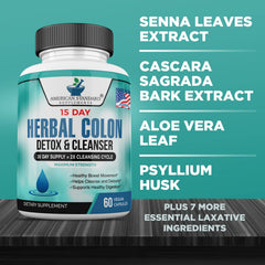 American Standard Colon Cleanse dose scene demonstrates easy two-capsule daily routine