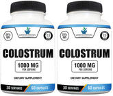 American Standard Colostrum Capsules bottle front, USA-sourced ingredients for daily immune support.