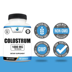 Packaging of American Standard Colostrum communicates premium quality.