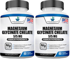 American Standard Magnesium Glycinate bottle for daily bone and muscle support