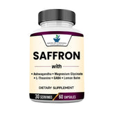 American Standard Supplements saffron extract capsules bottle highlighting standardized saffron potency for consistent dosing