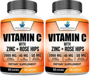American Standard Supplements Vitamin C 2000mg bottle with immune-support formula.