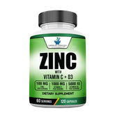 American Standard Supplements zinc-c-d3 bottle front showing a 60-day supply for daily wellness.