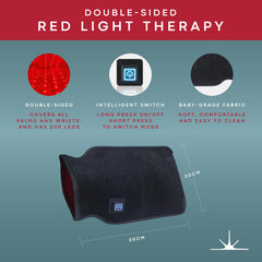 American Wellness Authority red light therapy gloves focus on wrists for flexible movement and reduced strain.