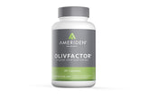 AMERIDEN OLIVFACTOR olive leaf extract capsules in a bottle support immune vitality.