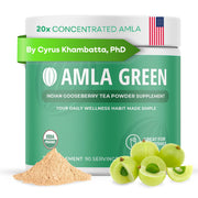 Amla Green bottle front view for daily antioxidant support and easy use.