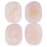 Amogeeli Archangel symbol stones set of four with gold sigils for pocket altar use