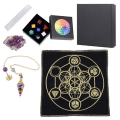 Amogeeli Metatron's Cube energy mat grid for focused meditation and energy balance.