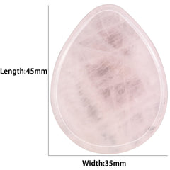 Amogeeli rose quartz palm-pocket stone with indentation for calming hand rubs