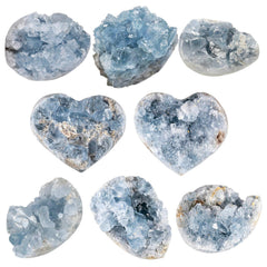 Amogeeli table decor blue celestite shard, ideal for study spaces and mood balance