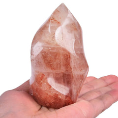 AMOYSTONE hematite-included quartz showcasing star-like patterns, ideal for meditation ambiance