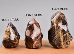 AMOYSTONE Black Moonstone decor elevates shelves with tranquil energy