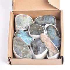AMOYSTONE Labradorite rough 2lbs bulk for display and focus