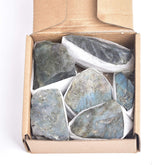 AMOYSTONE Labradorite rough stone 1lb for display and natural labradorescence in collections.