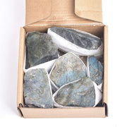 AMOYSTONE Labradorite rough stone 1lb for display and natural labradorescence in collections.