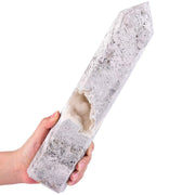 AMOYSTONE large wand with six facets for focused energy during meditation.