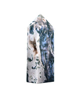 AMOYSTONE moss agate obelisk calm centerpiece for meditation and chakra work