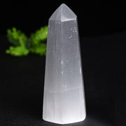 AMOYSTONE Nature Selenite hexagonal column for meditation and calm spaces