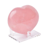 AMOYSTONE Rose Quartz Heart large for meditation and serene energy