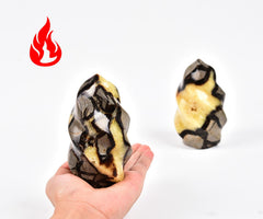 AMOYSTONE Septarian Flame Tower capstone close-up showing energy concentration