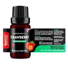 AMPEXT Strawberry fragrance oil scent notes: bright fruit with green undertones.