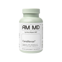 Amy Myers MD Candifense bottle front showing the product that supports gut balance